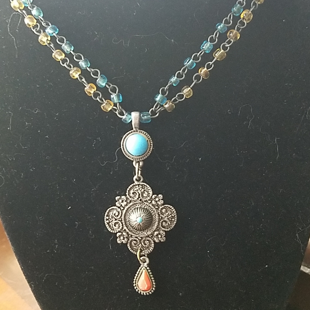 Indian Inspired bronze tone neclace